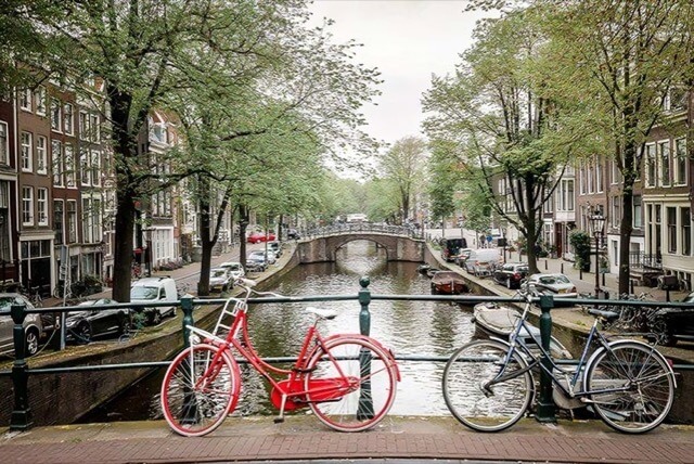 Amsterdam canal scene